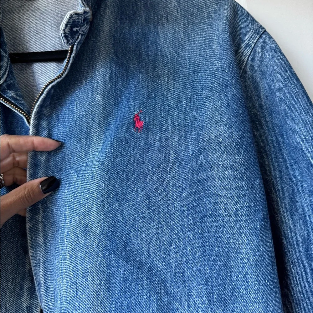 VINTAGE Polo by Ralph Lauren Denim Bomber Jacket - Picture 3 of 7